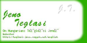 jeno teglasi business card